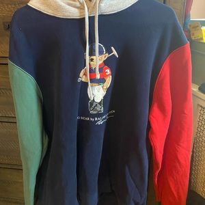 thick polo hoodie